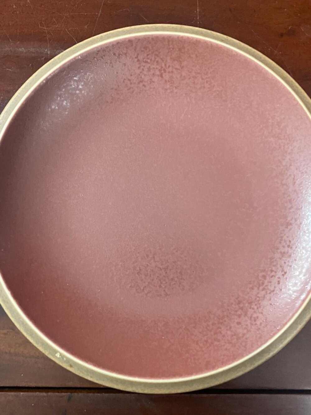 Dansk Santiago Spice Red Salad Plate with Brown Trim 8" Discontinued Replacement